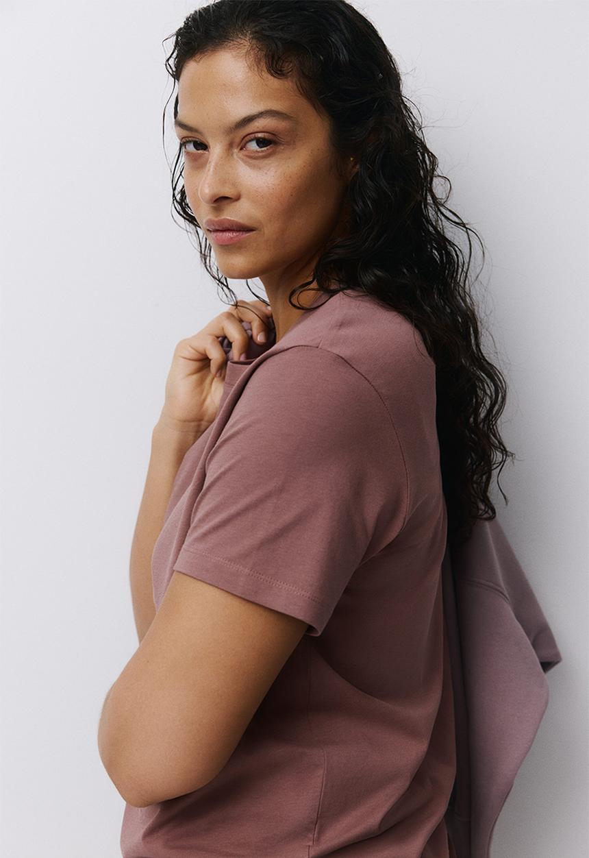 H&M - Cotton t-shirt - dark dusty pink
