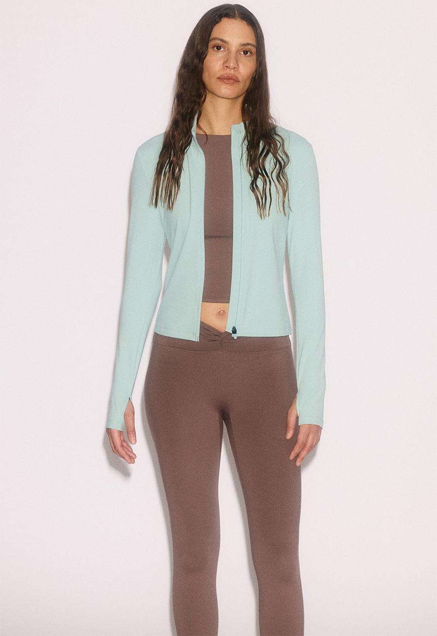 H&M - Zip-through sports jacket with softmove? - amazonite blue