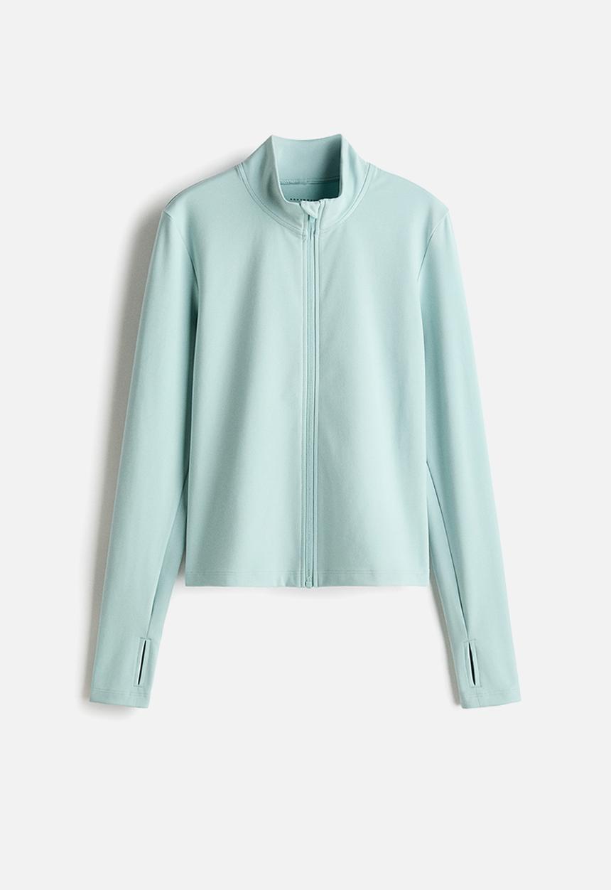 H&M - Zip-through sports jacket with softmove? - amazonite blue