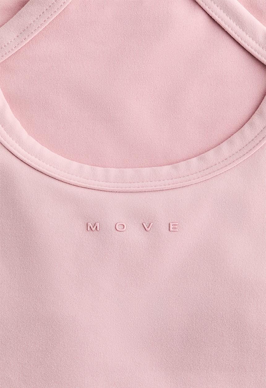 H&M - Integral-bra sports strappy top with softmove? - blush pink