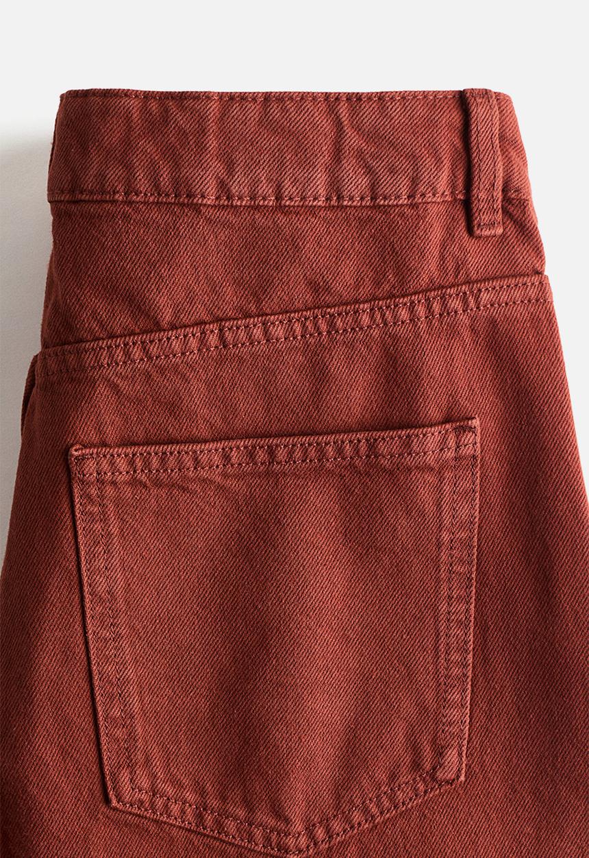 H&M - Barrel high waist jeans - rust red