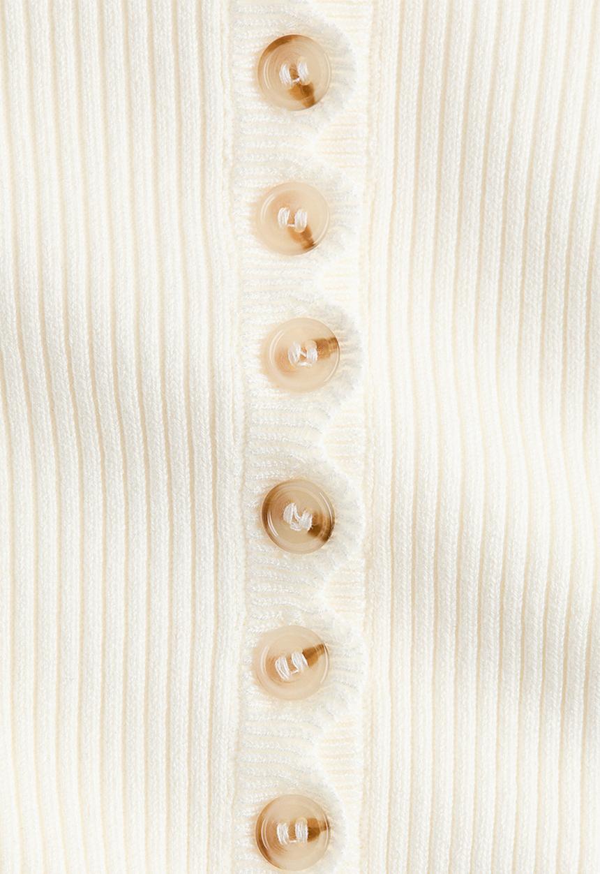 H&M - Ribbed cardigan - cream