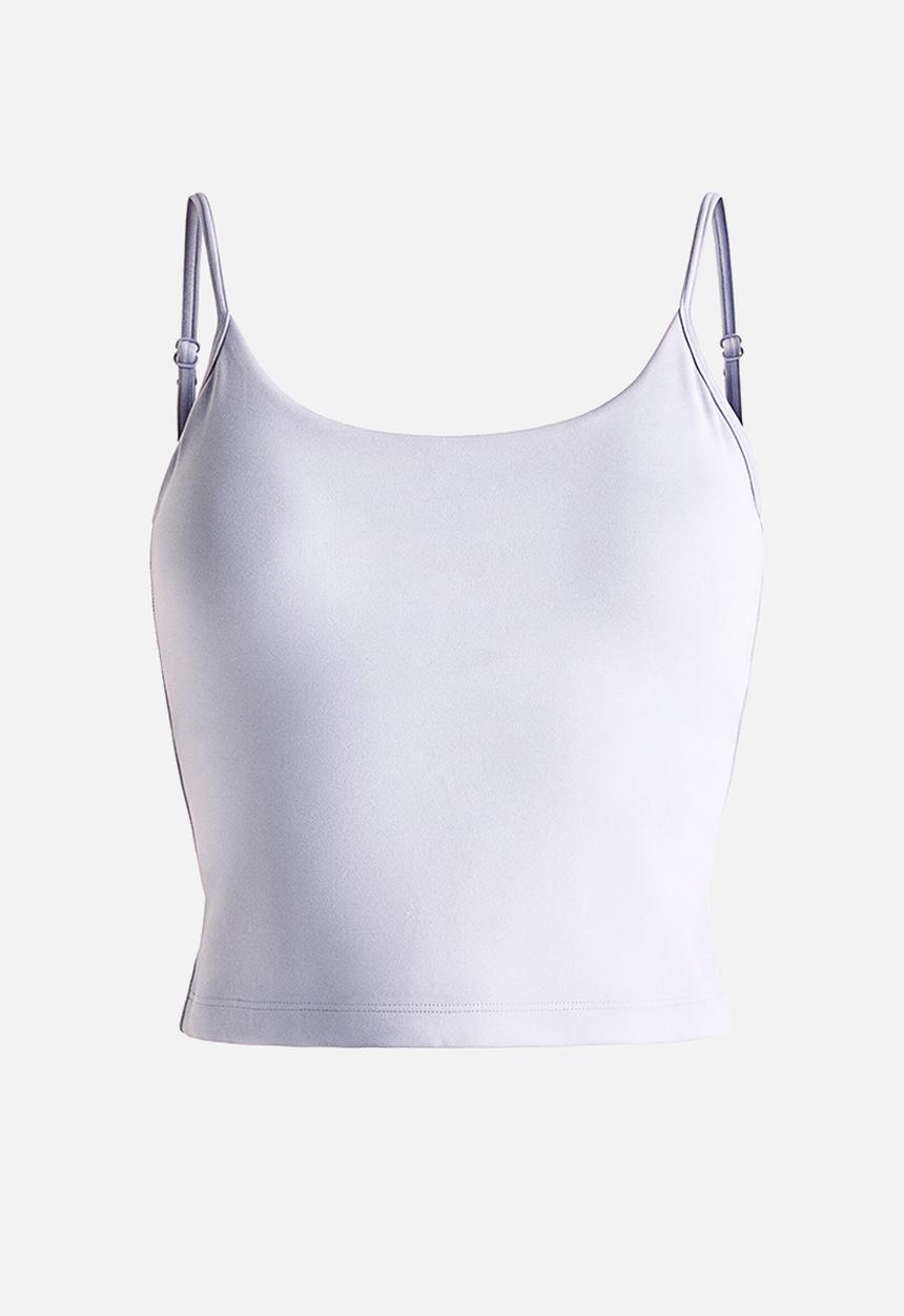 H&M - Integral-bra sports strappy top with softmove? - lilac