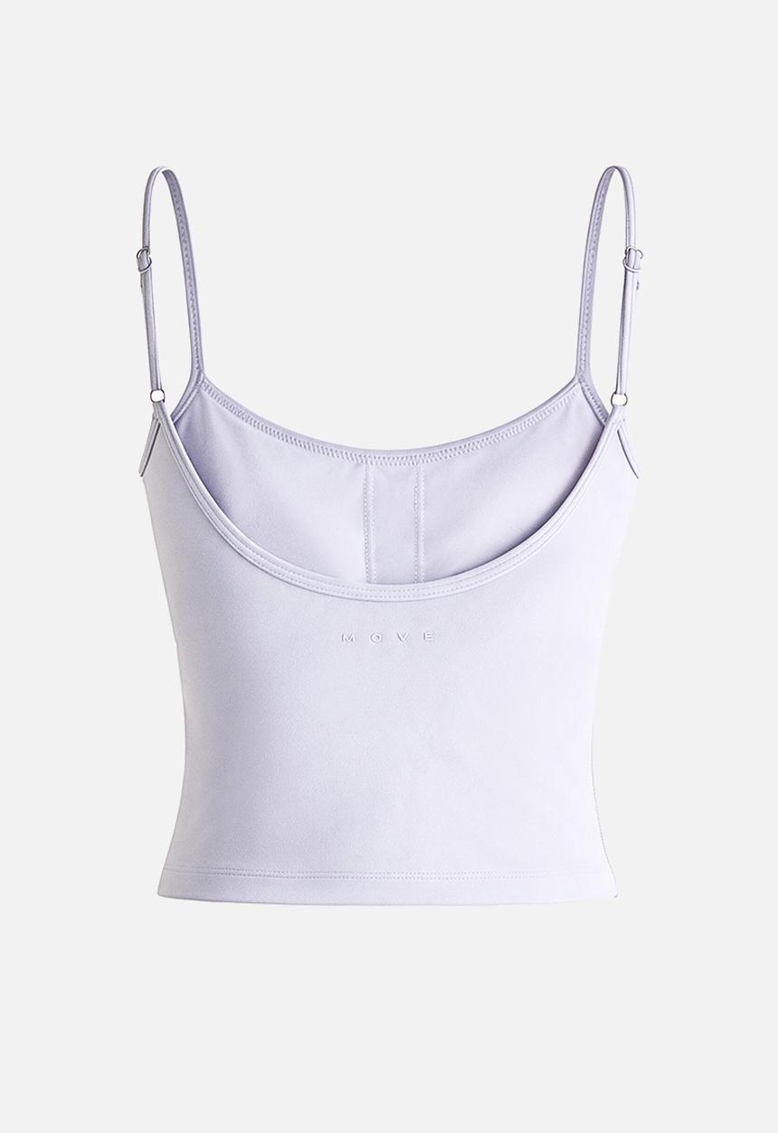 H&M - Integral-bra sports strappy top with softmove? - lilac