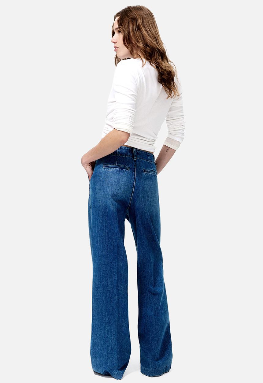 H&M - Straight high jeans - denim blue