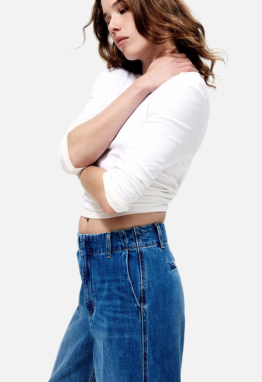 H&M - Straight high jeans - denim blue