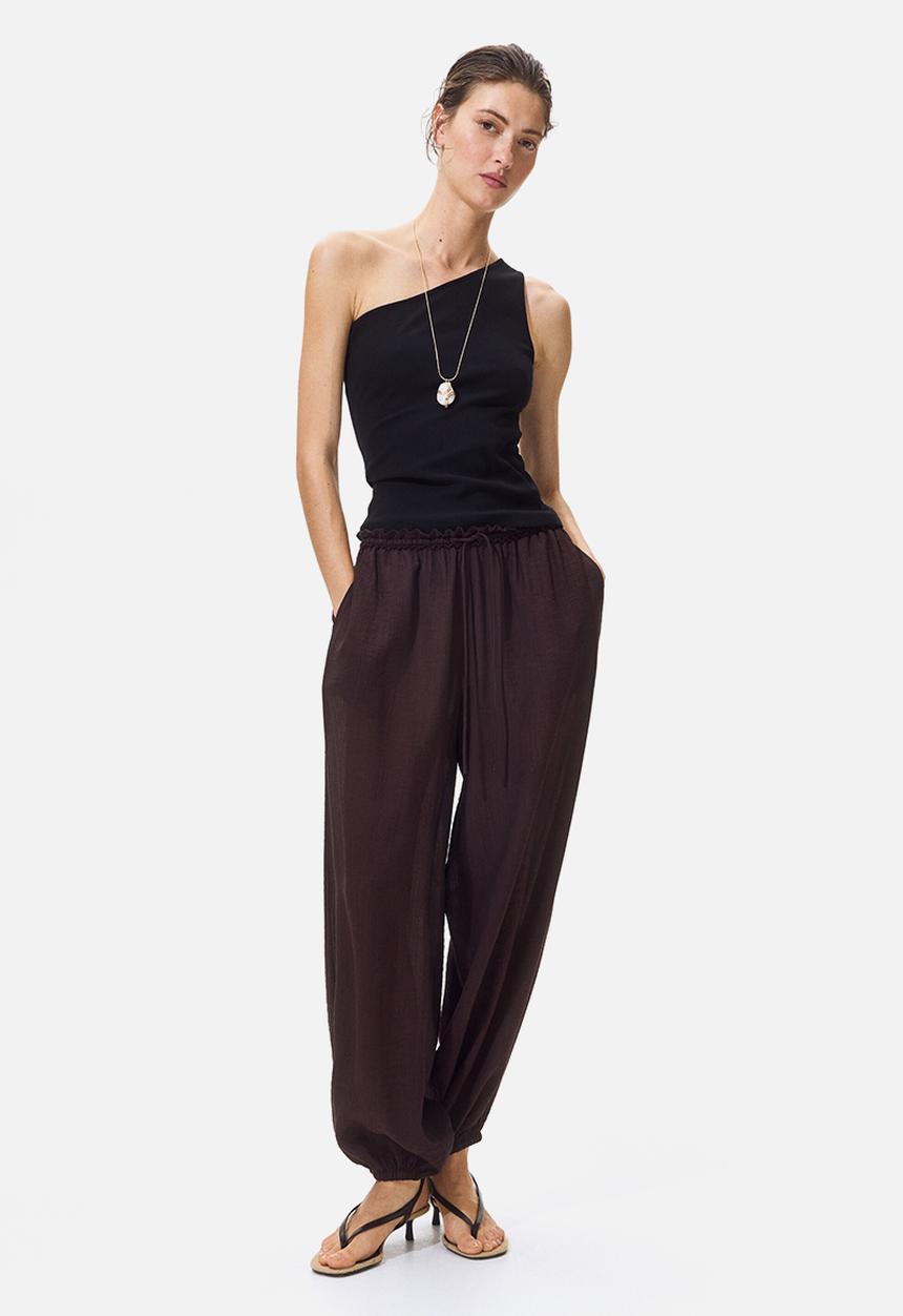 H&M - Balloon drawstring trousers - dark brown