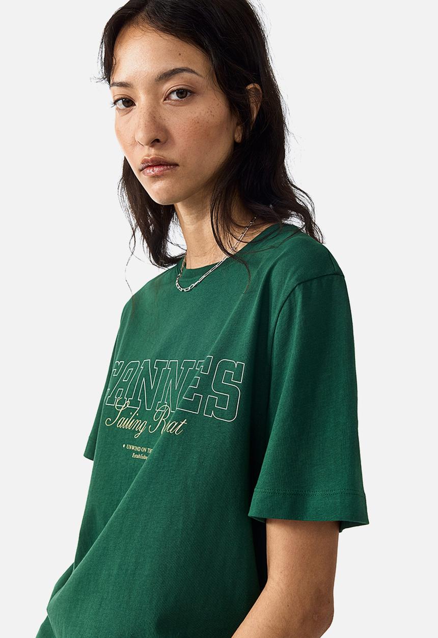 H&M - Printed t-shirt - green/cannes sailing retreat