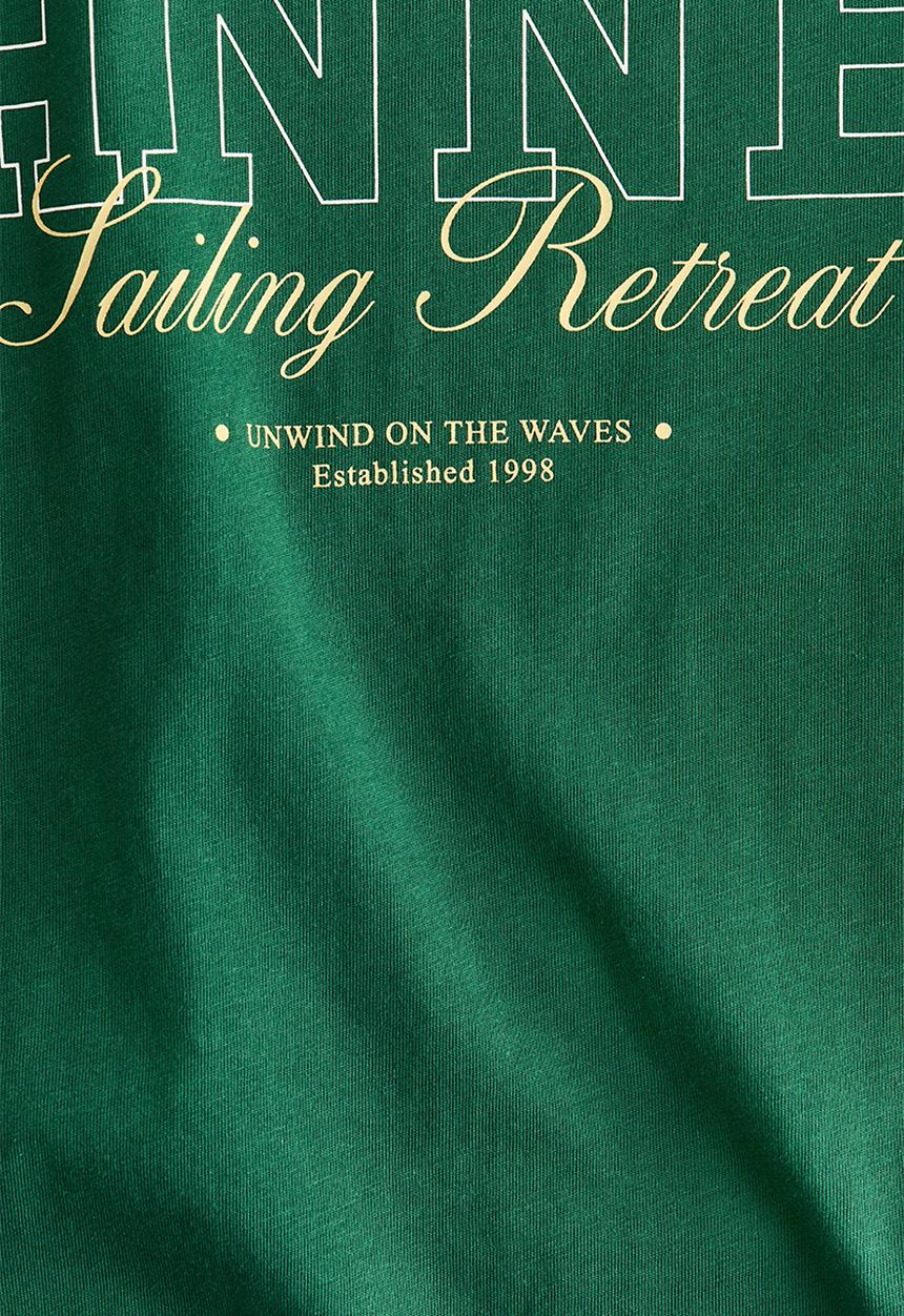 H&M - Printed t-shirt - green/cannes sailing retreat