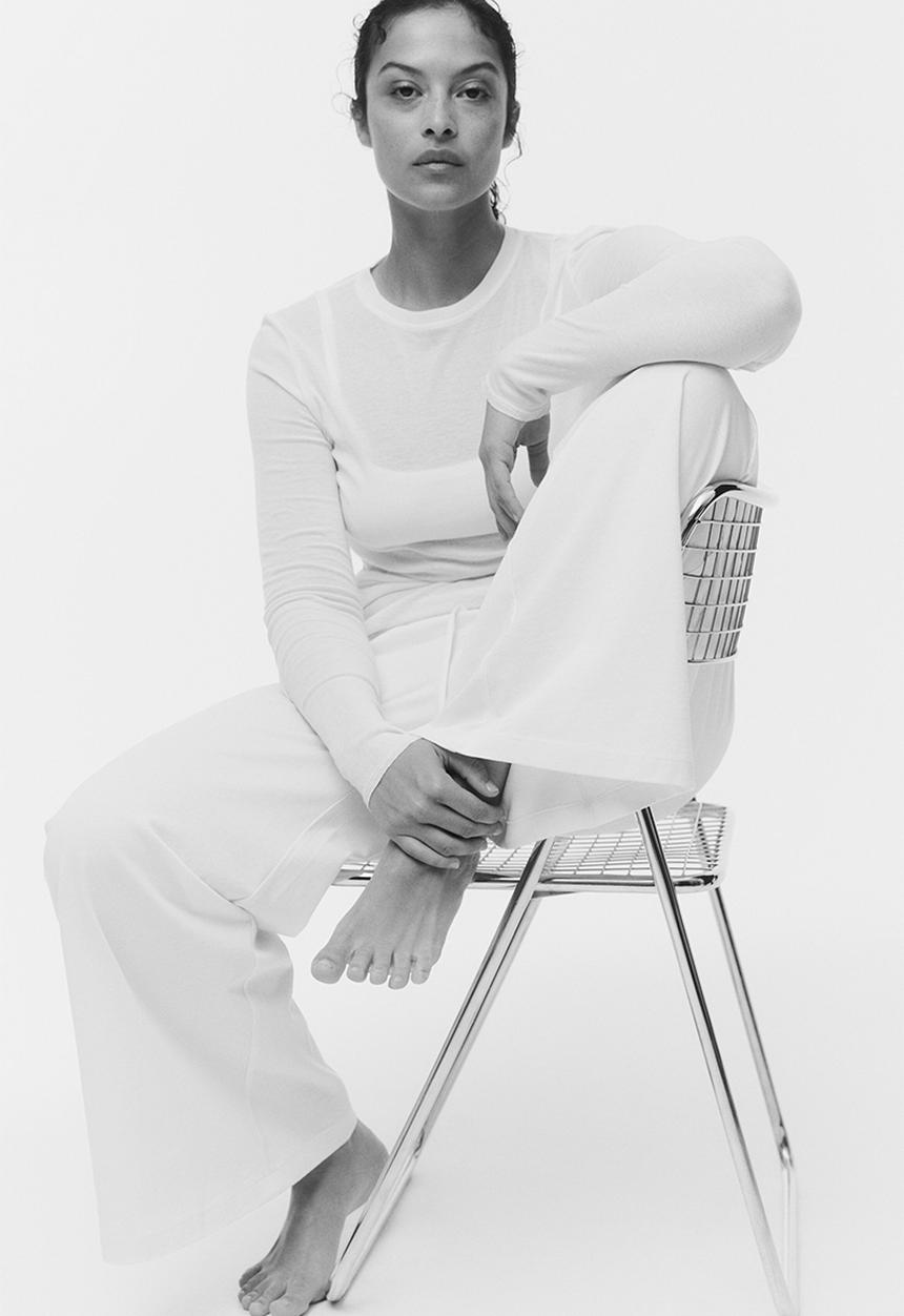 H&M - Cotton drawstring trousers - cream