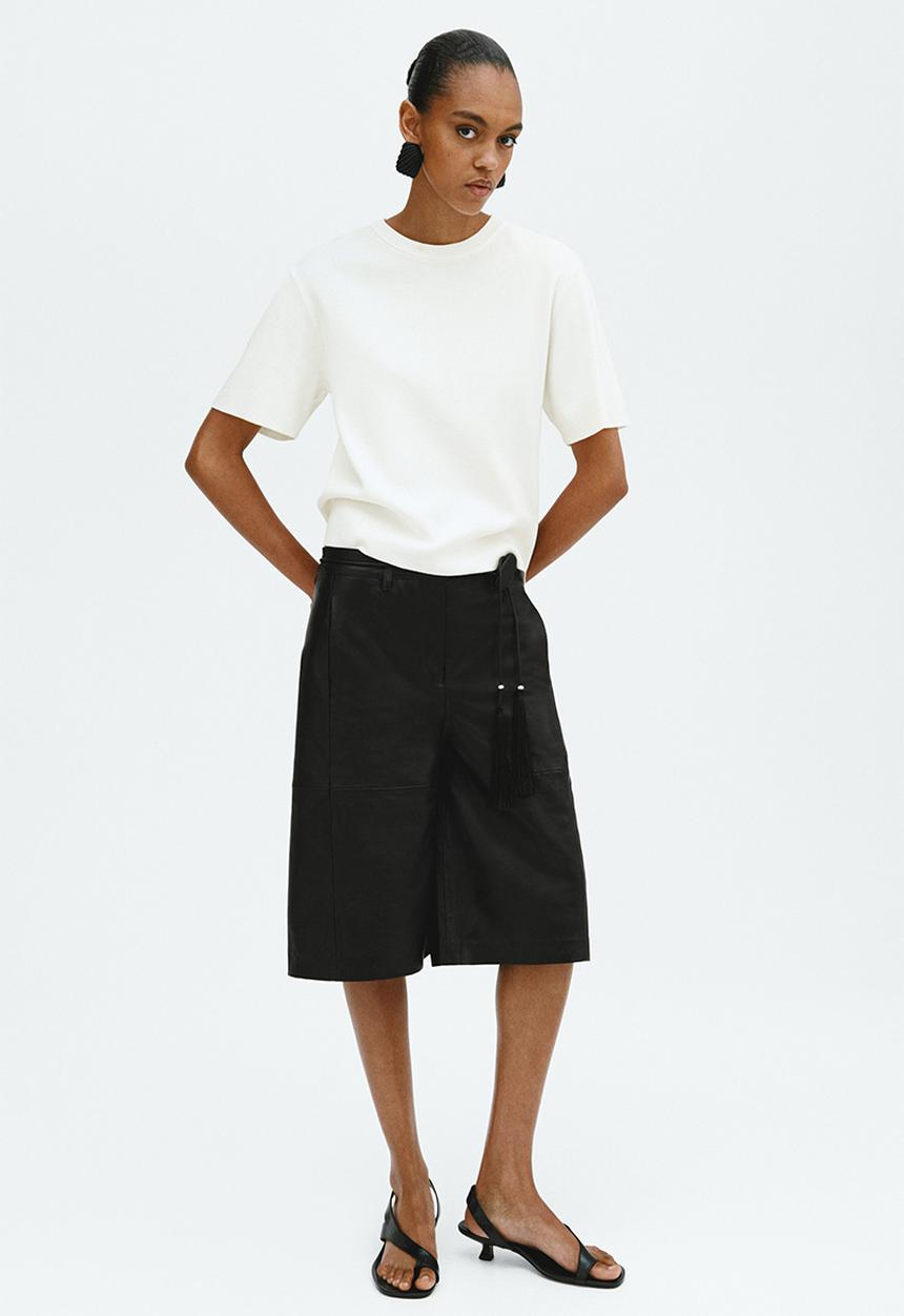 H&M - Knitted T-shirt - white