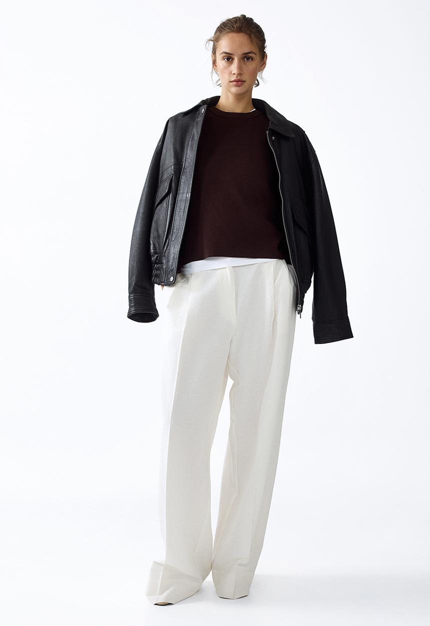 H&M - Knitted T-shirt - dark brown