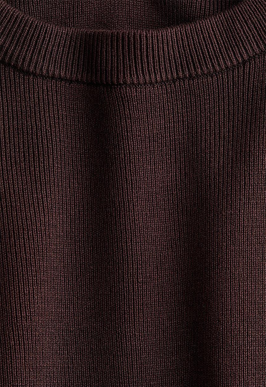 H&M - Knitted T-shirt - dark brown