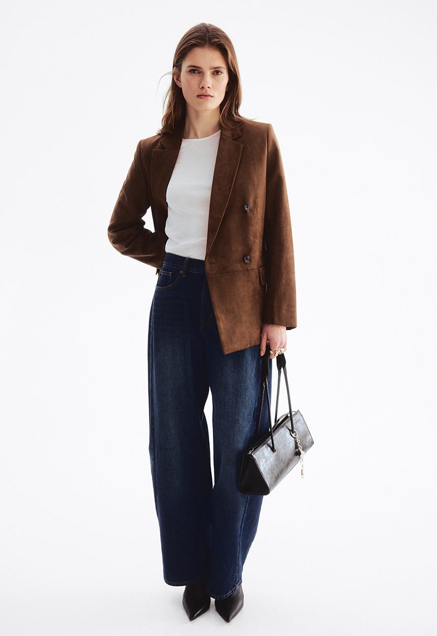 H&M - Double-breasted blazer - brown
