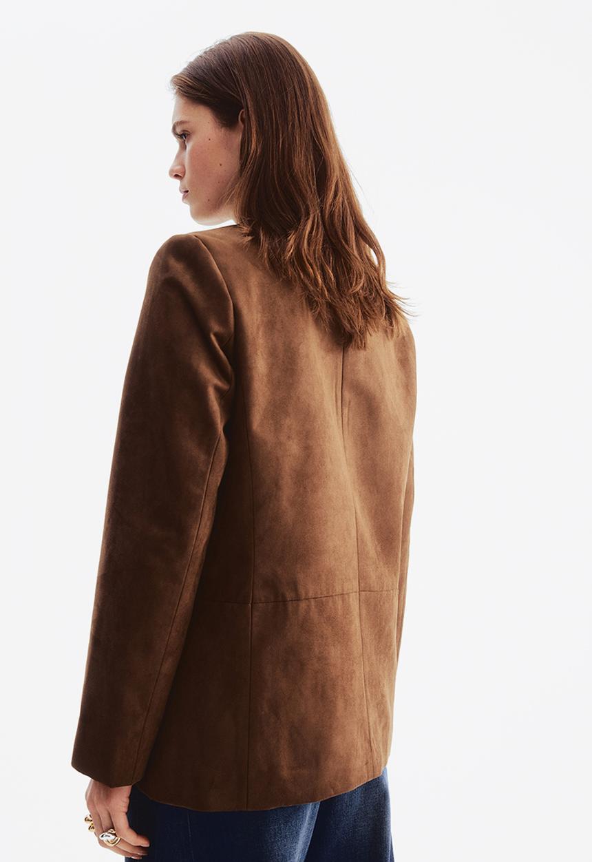 H&M - Double-breasted blazer - brown
