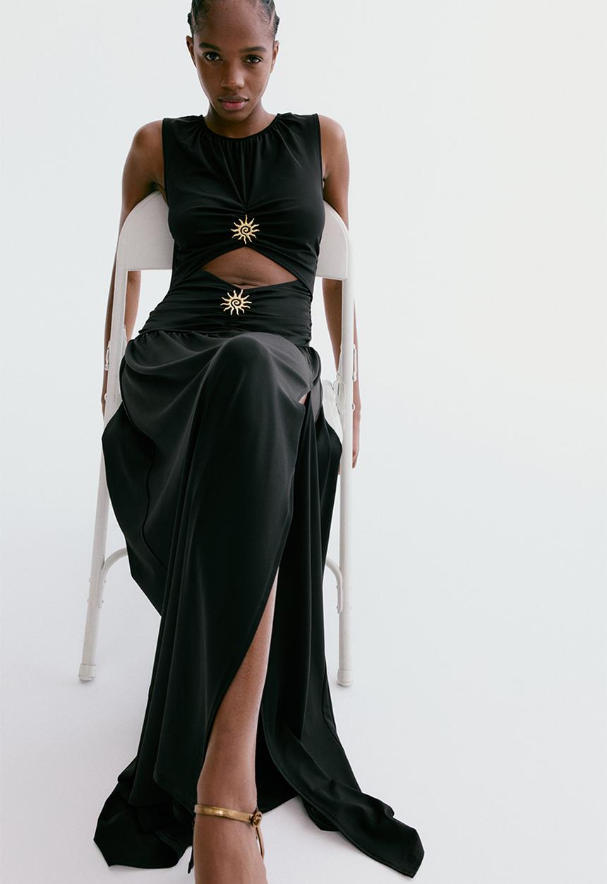 H&M - Cut-out maxi dress - black