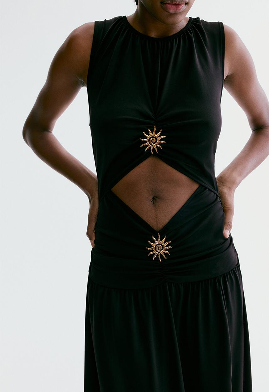 H&M - Cut-out maxi dress - black