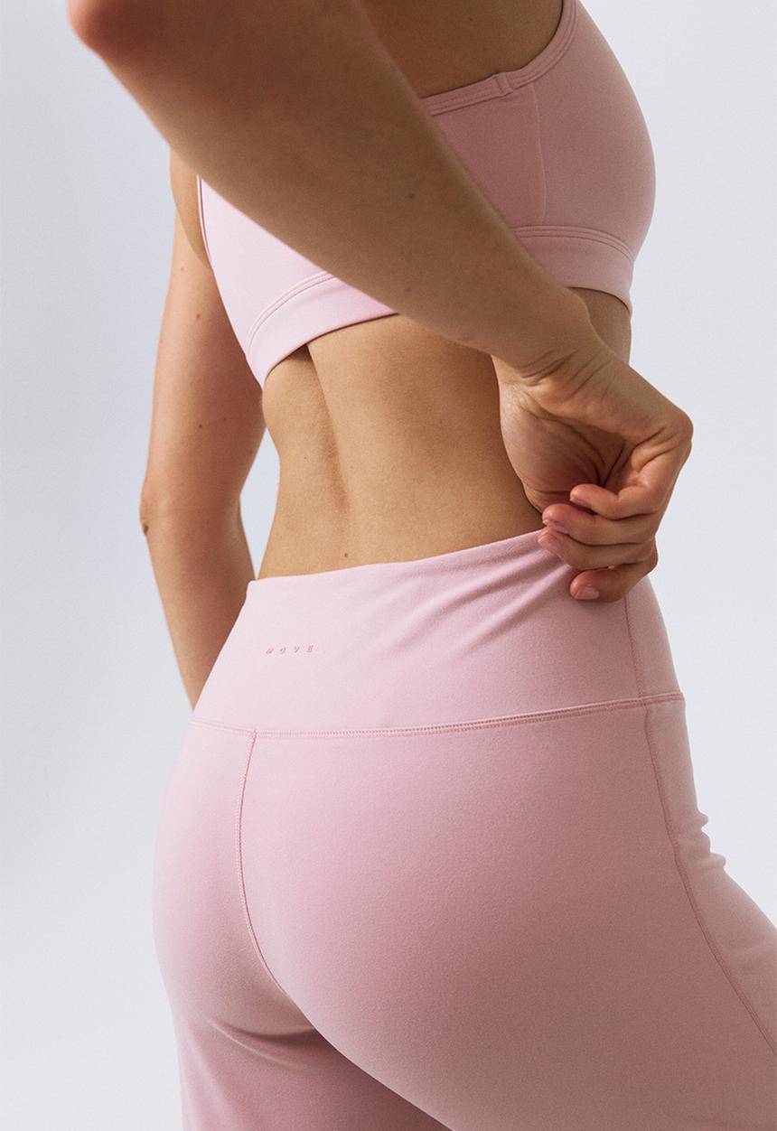 H&M - Wide sports leggings with softmove? - blush pink