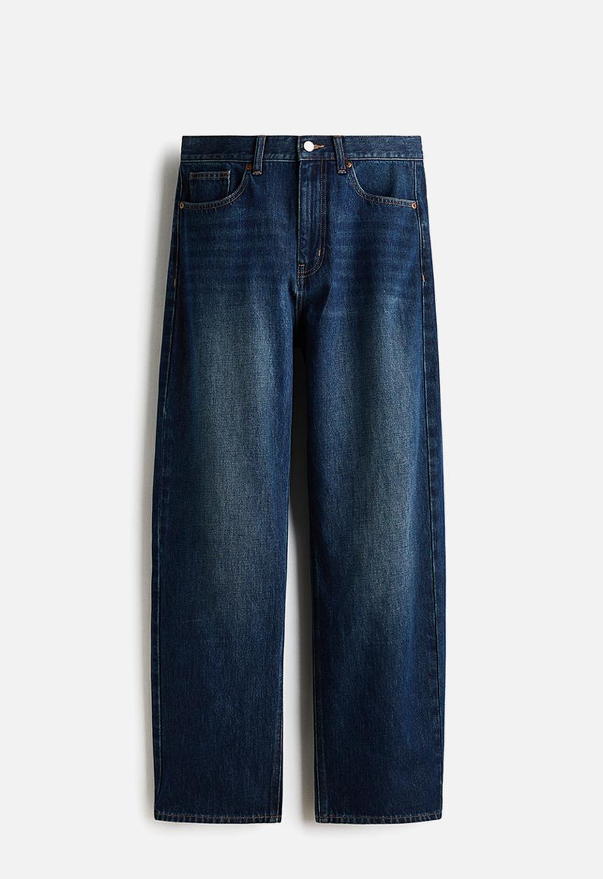 H&M - Barrel regular waist jeans - dark denim blue