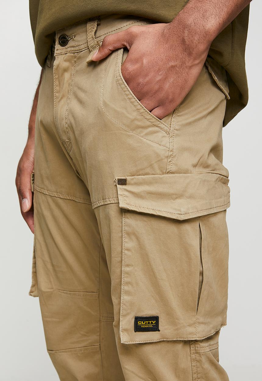 Cutty - Belloff Cotton Cargo Pants - Khaki