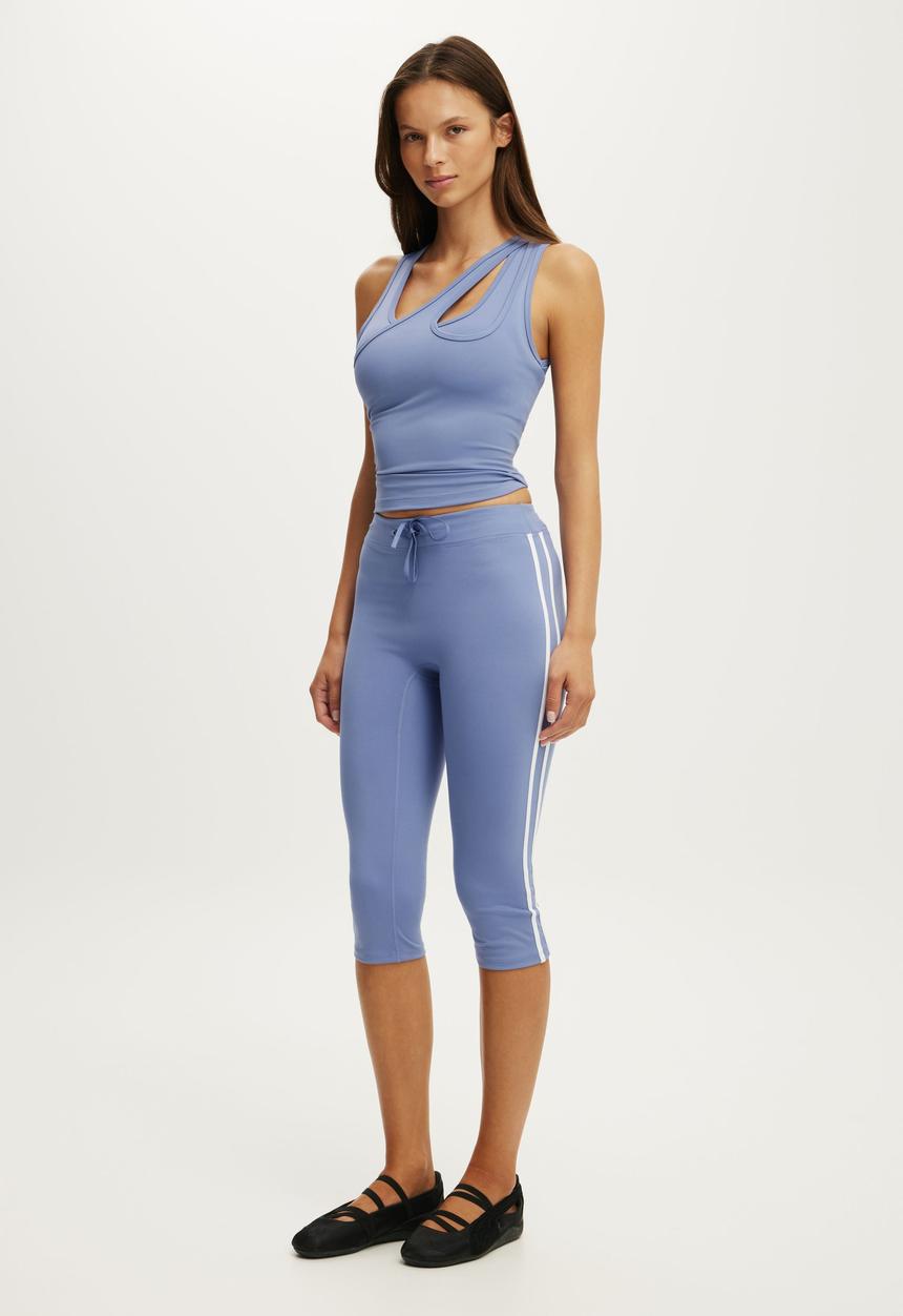 Cotton On - Ultra Move Double Layer Tank - Blue Ice