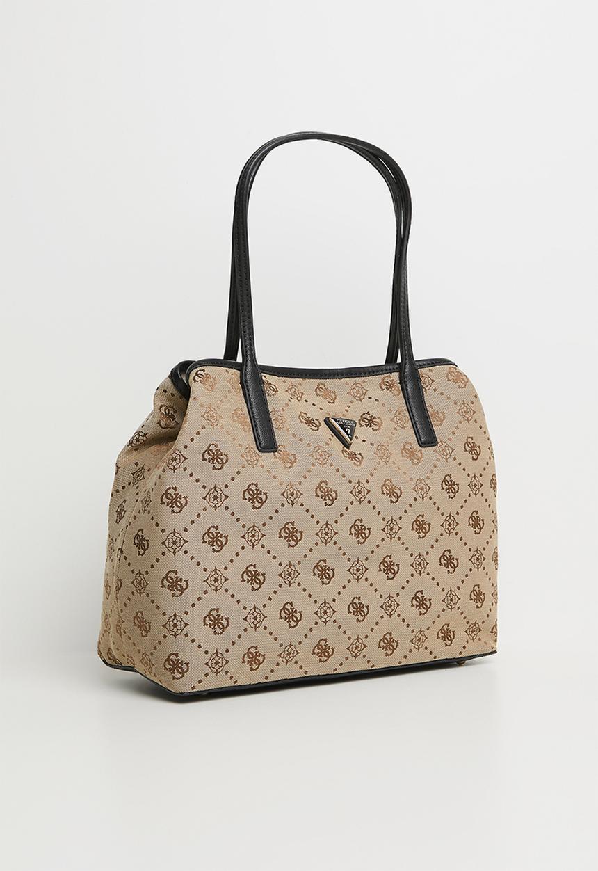 GUESS - Victtoria 2 In 1 Tote -Latte Logo/Black