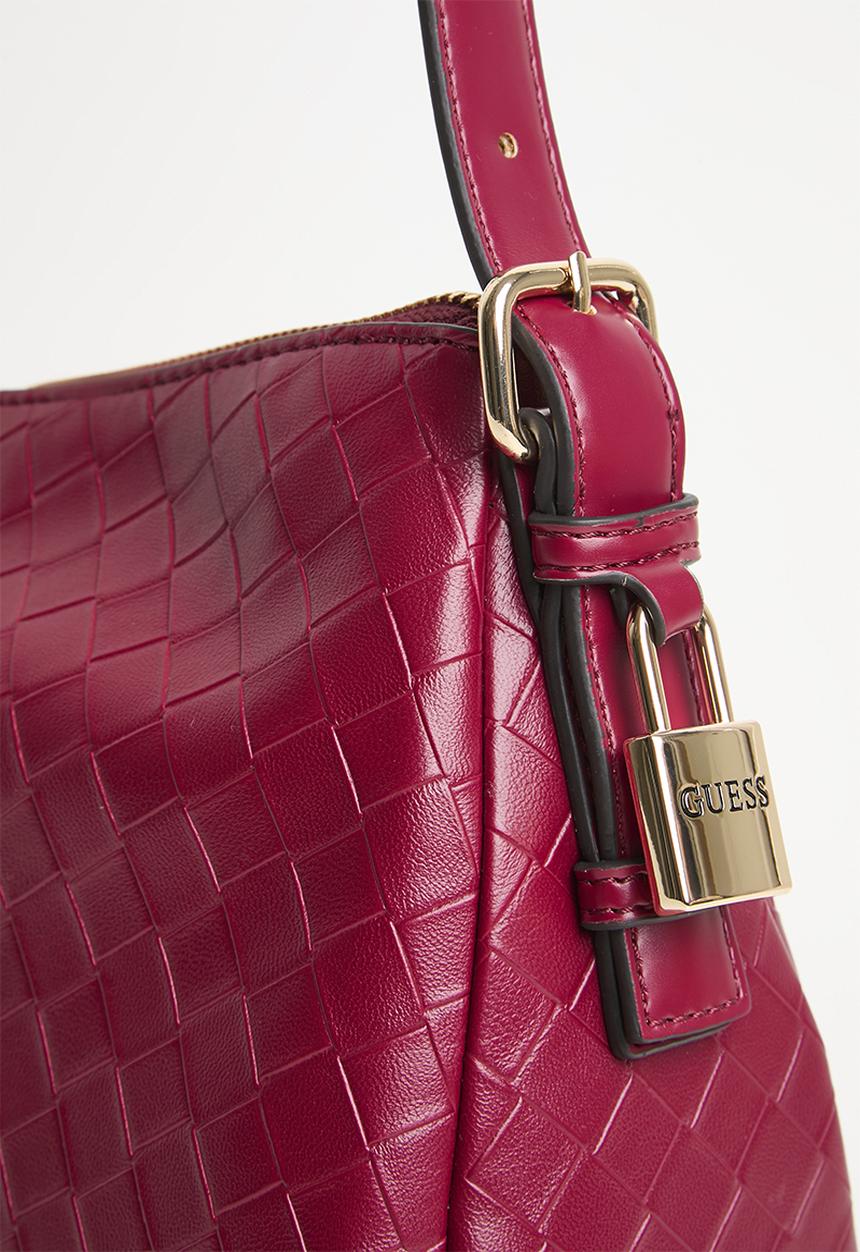 GUESS - Mindy Shoulder Satchel - Black Cherry