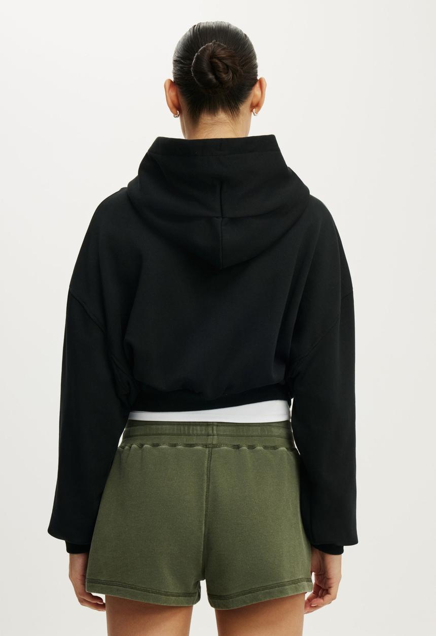 Cotton On - Active Fleece Bubble Zip Through - Black