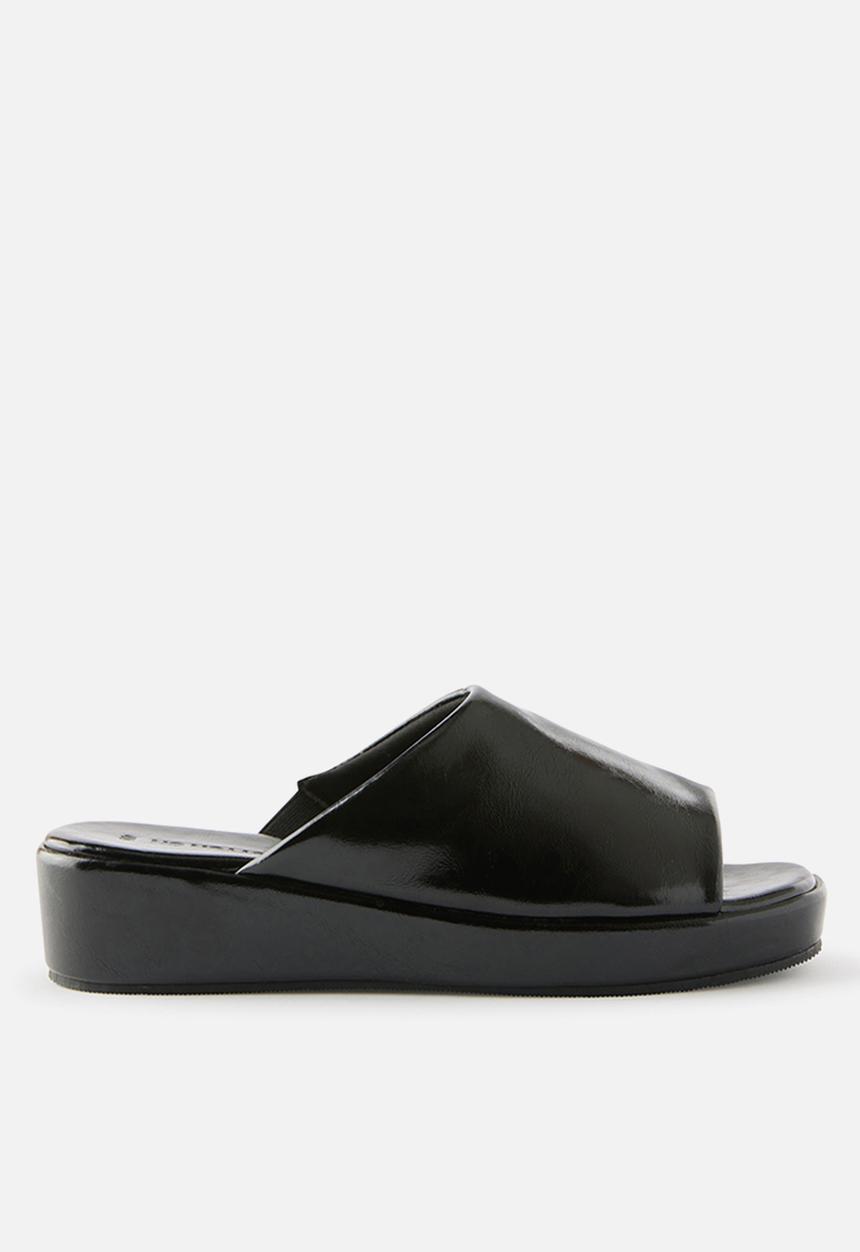 Cotton On - Quin Platform Single Vamp - black smooth Pu