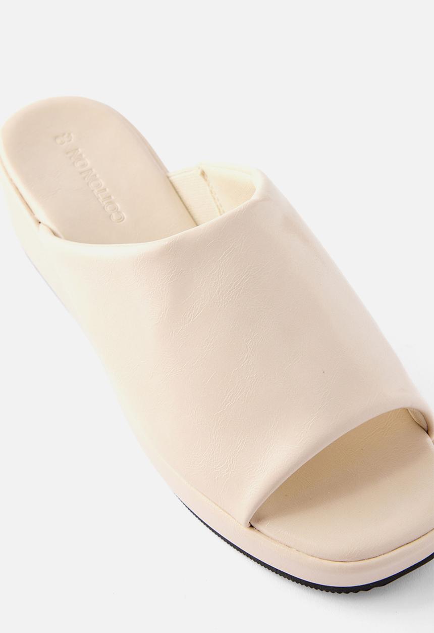 Cotton On - Quin Platform Single Vamp - ivory smooth