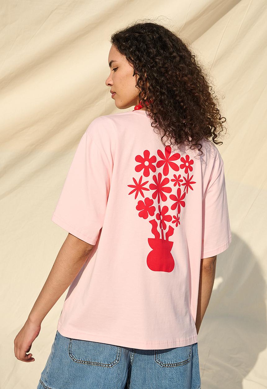 Me&B - Lucky Statement Tee  - Pinkdaisy