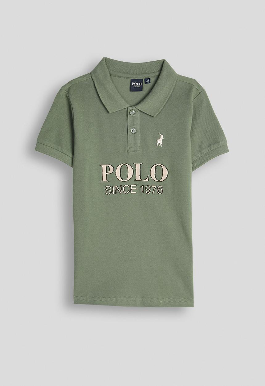 POLO - Boys Ayden Printed Ss Golfer - Thyme