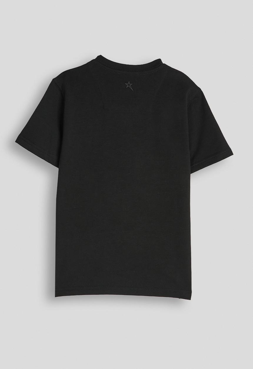 SOVIET - Boys Short Sleeve V-Neck Tee - Black