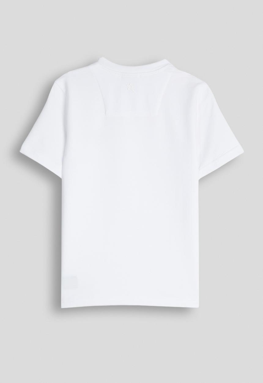 SOVIET - Boys Short Sleeve V-Neck Tee - White