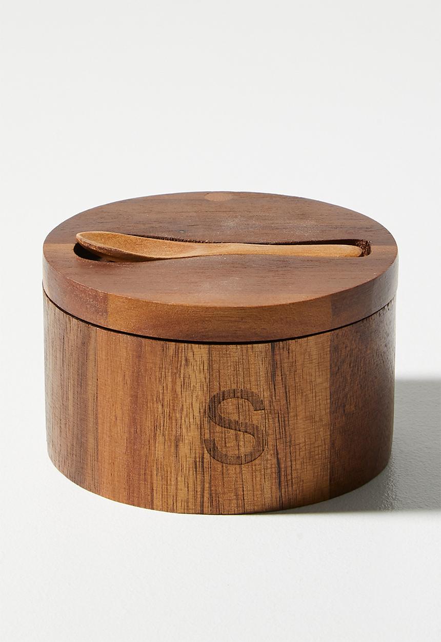 Home Classix - Home Classix Acacia Wooden Spice Jar with Spoon - brown