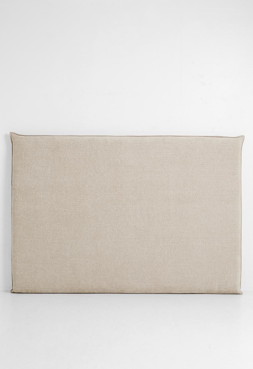 Sixth Floor - Sabie Slip Cover Queen Headboard Plush Linen - Neutral