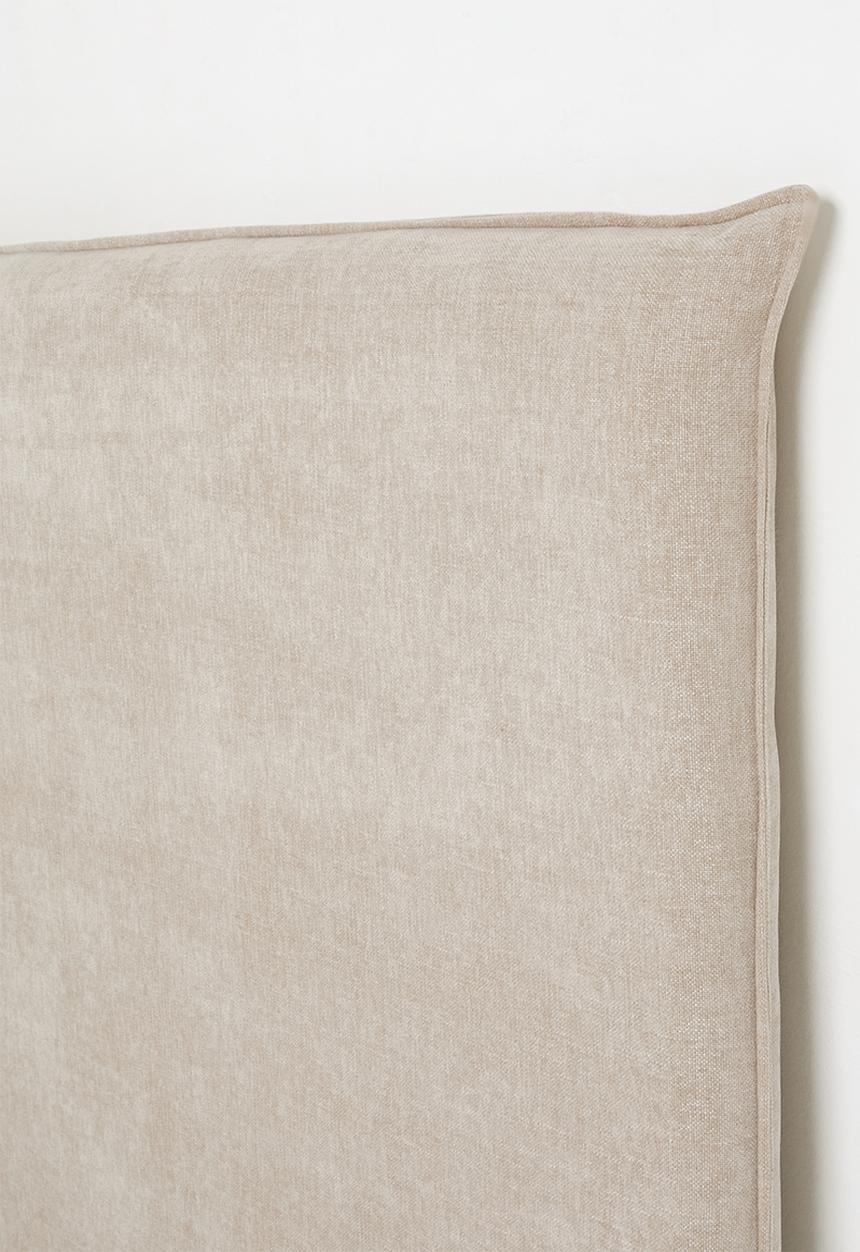 Sixth Floor - Sabie Slip Cover Queen Headboard Plush Linen - Neutral
