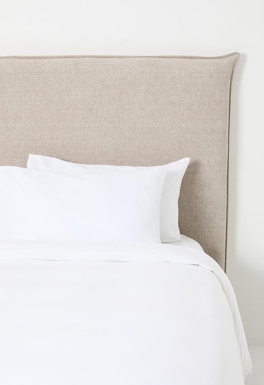 Sixth Floor - Sabie Slip Cover Queen Headboard Plush Linen - Neutral