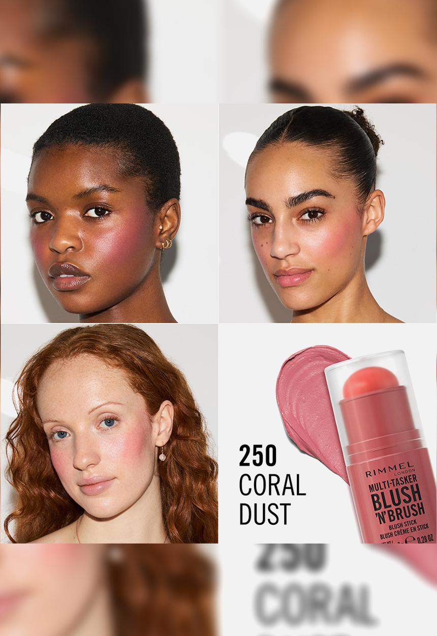 Rimmel - Multi Tasker Blush & Brush - 250 Coral Dust