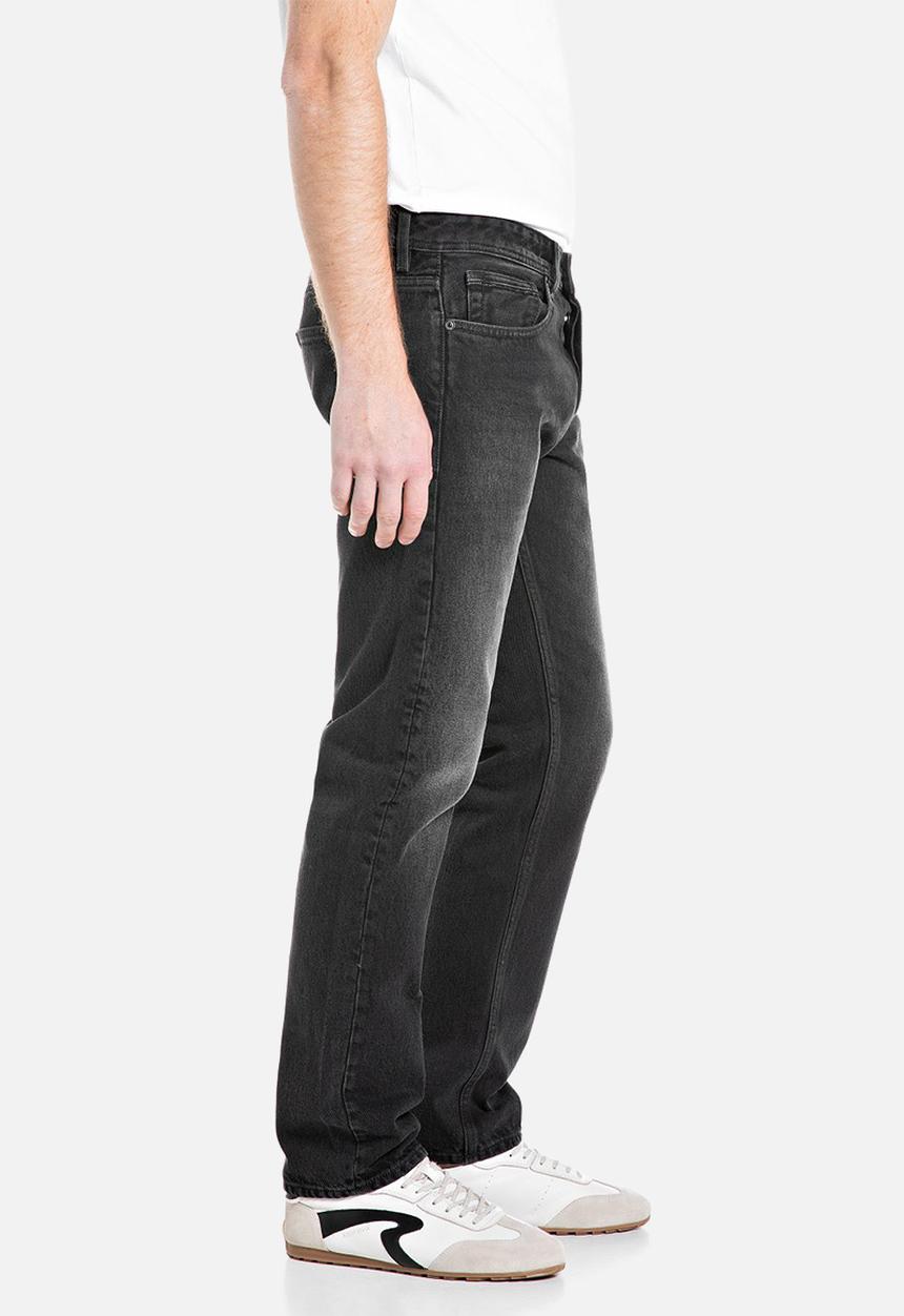 Replay - 12 Oz black od black cotton denim - black delavè