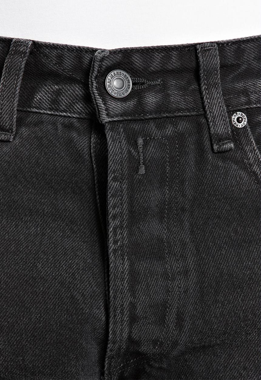 Replay - 12 Oz black od black cotton denim - black delavè