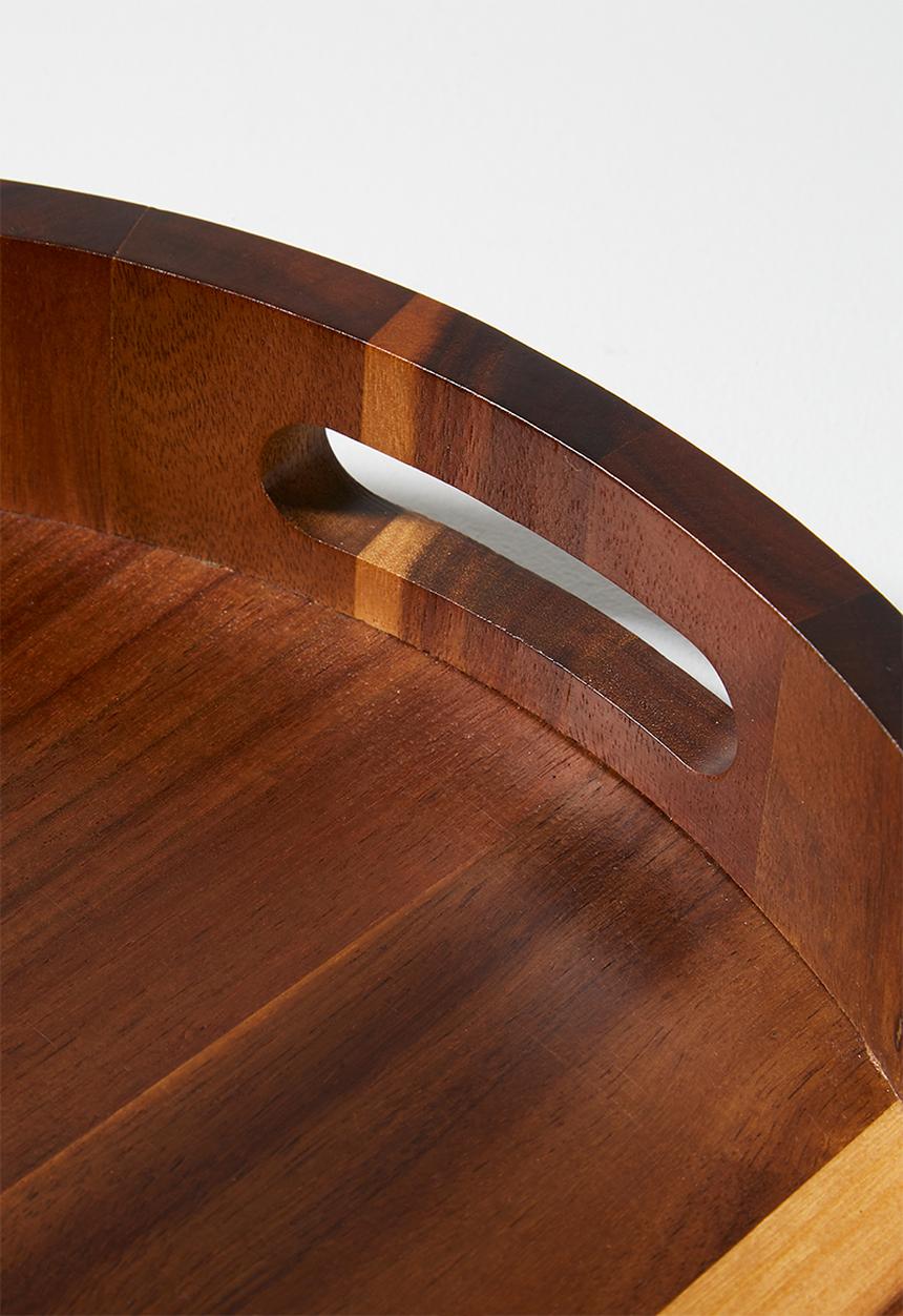 Home Classix - Home Classix Acacia Wooden Round Tray 