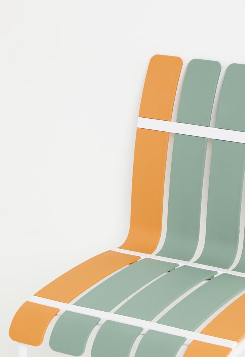 Sixth Floor - Aruba Outdoor Chair - Orange & Green