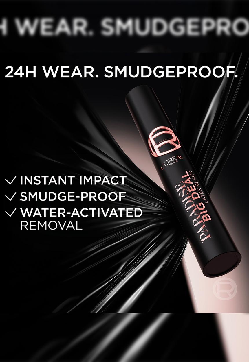 L'Oreal Paris - Paradise Big Deal Latex Volumising Mascara - Black