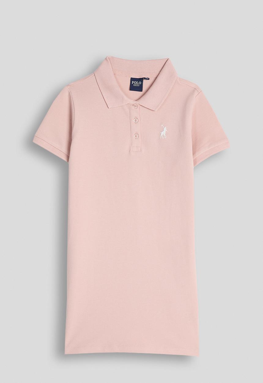 POLO - Girls Dakota Short Sleeve Golfer Dress - Pink