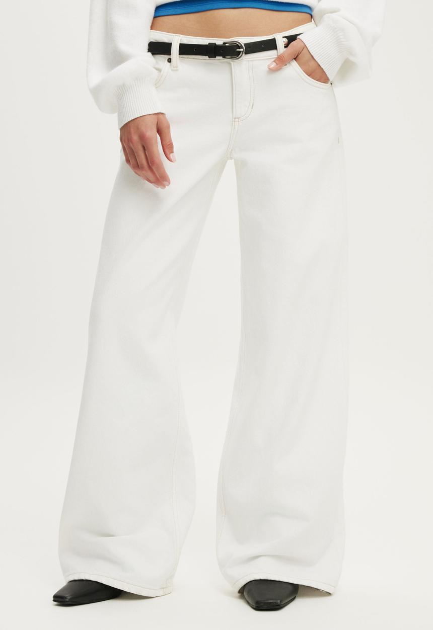 Cotton On - Low Rise Wide Jean - Vintage White 