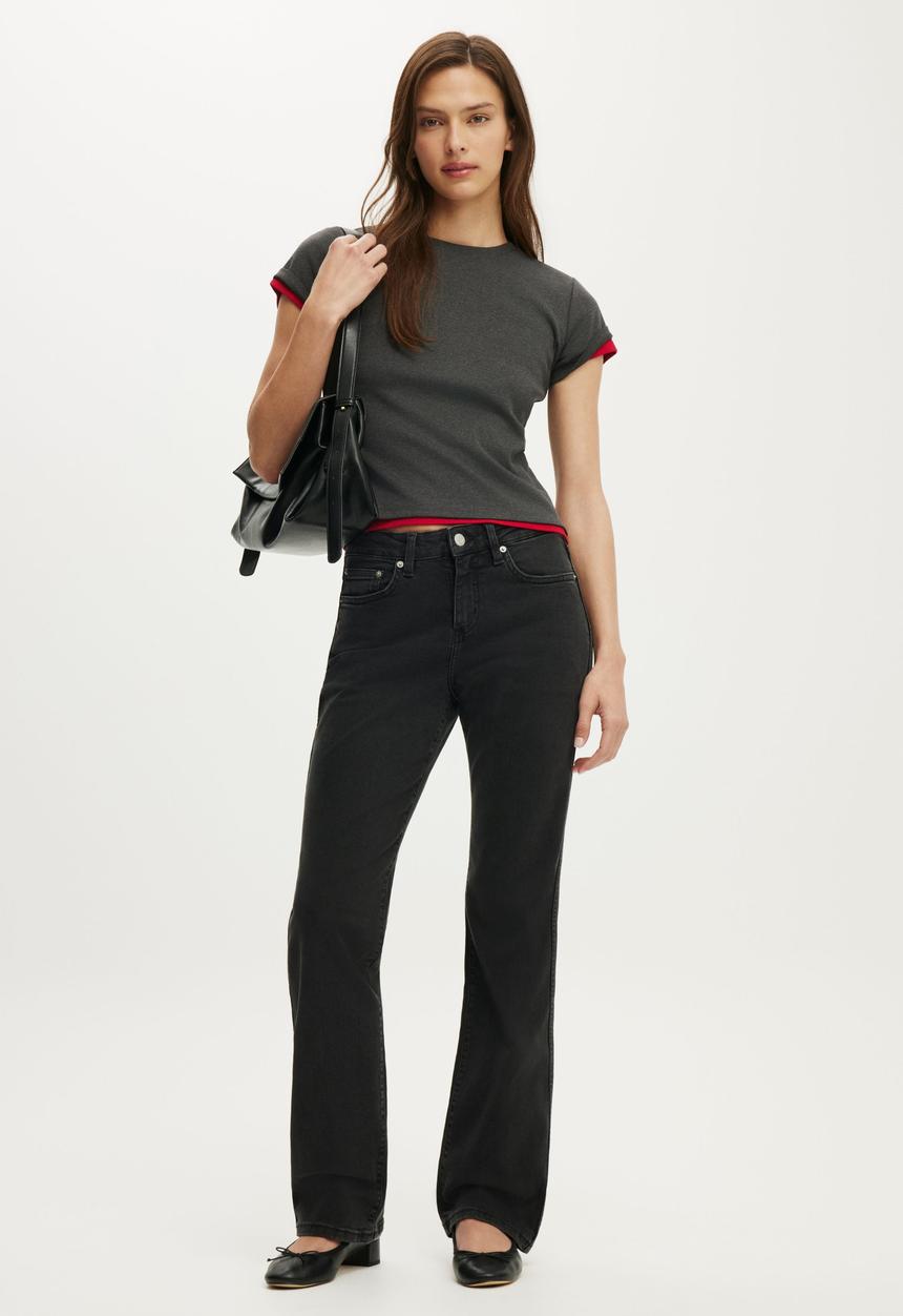 Cotton On - Stretch Slim Straight Jean - Leo Black