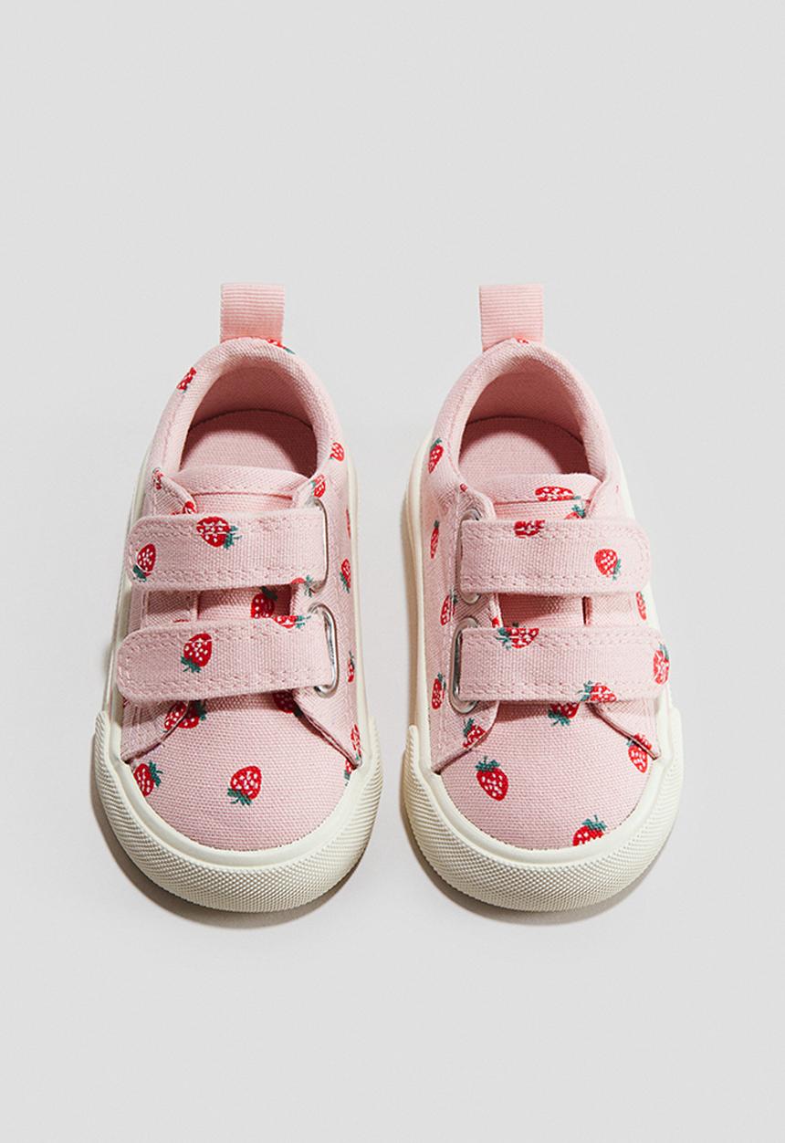 H&M - Cotton trainers - light pink/strawberries
