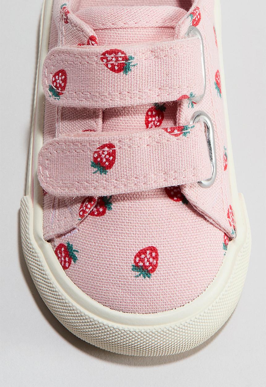 H&M - Cotton trainers - light pink/strawberries