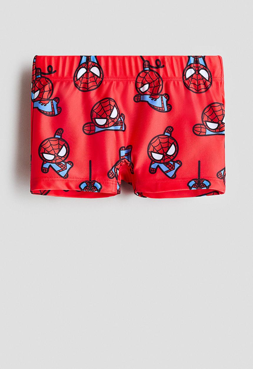 H&M - Printed swimming trunks - red/marvel comics